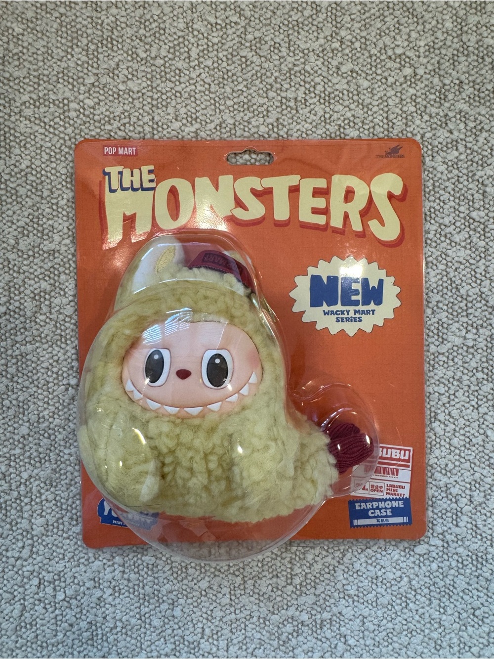 Pop Mart The Monsters Plush Earphone Case - Yellow